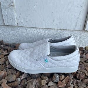 Foot Joy White Quilted Slip-On Golf Shoes